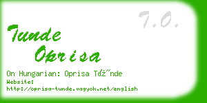 tunde oprisa business card